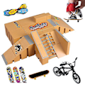 Pikkukuva 2 / 5: Tech Sormi Skeitti Lauta Kit Sormi Pyörä Bmx Mini Kaksi Pyörää Skootteri Lauta Skeitti Sormet Urheilu Harjoittelu Välineet Rampit Skeitti Parkki Lelut Pop [DB] 113-C 24X10X10cm