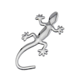 Pikkukuva 5 / 5: 3D Metallinen Gekko Logo Automerkki Emblem Tarra Kiinteä Automerkki Tarra Auton Koristeellisiin Lisävarusteisiin Muotoilu Yleismallinen 2kpl (Hopea) db