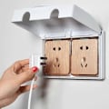 Miniatyrbilde 2 av 5: Dobbel Stikkontaktbeskytter Elektrisk Pluggdeksel Barnesikringsboks [DB]