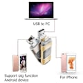 Pikkukuva 4 / 5: 3 in 1 USB-muistitikku Laajennusmuisti OTG Pendrive IPhone IPad Android PC:lle [db] Black 128 GB