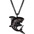 Miniatyrbilde 1 av 5: Hai/fisk/delfin Anheng Dyresmykker Menn Gutter Halskjede Med Rustfritt Stål FZY [DB] 02 Shark Black