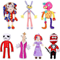 Miniatyrbillede 1 af 5: Den fantastiske digitale cirkusplys, 7 stk. Digital Circus plysbamser legetøj til tv-fans gave [DB] Pomni