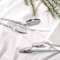 Miniatyrbillede 4 af 5: 2 stk. Servietkæde Servietholdere Servietklips Kæde Fleksibel Snøre Halsbånd til Seniorer Ældre A db Silver