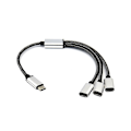 Miniatyrbild 1 av 5: USB C Han till 3 USB C Hon Splitter för Typ C Telefoner, Surfplattor, Bärbara datorer{ DB}
