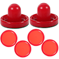 Pikkukuva 2 / 2: 8 kpl 76 mm Ilmahockey-lyöjät Kiekot Vaihto Osat Pelipöytiin Maalivahdit Päätysarja Ilmahockey-varusteet Tarvikkeet (punainen) DB Red 8PCS
