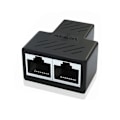 Pikkukuva 2 / 5: RJ45-jakaja-adapteri 1-2-tieinen, kaksi naarasliitäntää, CAT5/6/7 LAN Ethernet-kaapeli Az FK [DB]
