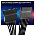Miniatyrbild 4 av 5: 5-stifts till 3 SATA hårddisk HDD strömkabel endast för V550 V650 V750 V850 V1000 V1000 modulära nätaggregat [DB] Black