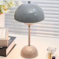 Miniatyrbillede 2 af 5: Led Blomsterpot Bordlampe, moderne Macaron Lampe, Dæmpbar Bordlampe Med 3 Farver [DB] Grey