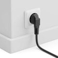 Miniatyrbillede 3 af 5: 1m Strømkabel Beskyttelseskontakt Stik F Type, C13 Strømstik Hunkontakt Pc Computer Skærm Printer Beamer - Sort
