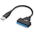 Pikkukuva 1 / 5: USB 3.0 SATA SSD HDD -sovitin kaapeli 2 kiintolevyaseman johtoa 22 nastaa USB 3.0 SATA kaapeli SATA USB 3.0 -sovittimeen jopa 6 Gbps tuki DB
