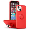 För iPhone 14 Plus Ring Kickstand Silikon Skal [DB] Red