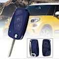 Miniatyrbillede 2 af 5: 3 Knapper Fjernbetjening Flip Bilnøgle Fob Skal Etui til Fiat Grande Punto Stilo Panda [db] Blue