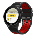 Miniatyrbilde 4 av 5: For Suunto 7 / 9 / 9 Baro Dual-color Silikon Watch Band 24mm Multi-hull Design Quick Release Wristband Strap db Black   Red