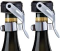 Champagnestopper, 2 st Rostfritt Stål Champagneflaskpropp För Cava Prosecco Mousserande Vinpropp TY [DB] Silver black 2pcs