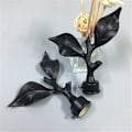 Miniatyrbild 4 av 5: 3 st gardinstångsändstycken bladformade gardinstångsände draperi rälsstångshuvudlock [db] Black
