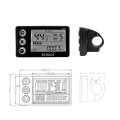 Miniatyrbillede 5 af 5: Ebike S866 Lcd Display Meter Elektrisk Cykel 24v 36v 48v Kontrolpanel Med Vandtæt Stik Til Bbs01 Bbs02 [DB] Black