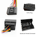 Miniatyrbillede 2 af 5: QuadLock Kabeladapter Antenne 12V Stikkabel til Ford Focus mk2 Mondeo mk3 S-max {db} Cable