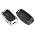 Miniatyrbillede 5 af 5: WhatsKey CF920 LCD Smart Fjernbetjent Bilnøgle Cover TUP Beskyttelsesetui Med Kæde CF920 Nøgle til Beskyttelse Anti Fald Tab [db] Black