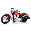 Pikkukuva 1 / 5: Maisto 1:18 Harley-Davidson 2016 Breakout Die Cast -ajoneuvot Keräilyharrastukset Moottoripyörämallin lelut db Orange