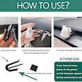 Miniatyrbild 5 av 5: DB 4-pack Luftfräschare Adapter För Tesla Model 3 / Y 2017-2023 Luftventil Klämmor Fräschare Hållare Med Distanser Mittkonsolhållare