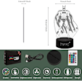 Miniatyrbilde 5 av 5: 3D nattlys The Batman leker nattbord skrivebord illusjonslampe fargeskiftende LED akryl RGB lys gaver til Batman-fans {db}