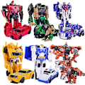 Miniatyrbild 1 av 2: Transformerande Leksaksbil Barn 12cm Transformationsrobot Kit Leksaker Modeller 2 I 1 Ett Steg Modell Deformerad Billeksak För Pojke Present [db] 5