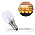 Miniatyrbillede 5 af 5: E14 Højtemperaturpære 500 Grader 25W Halogen Boble Ovn Pære E14 250V 25W Quartz Pære Db Transparent