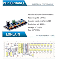 Miniatyrbild 4 av 5: PCA9685 16-kanals 12-bit PWM Servo Motor Driver I2C-modul för eller Shield-modul Servo Shield DB Blue