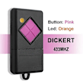 Pikkukuva 2 / 4: Dickert MAHS433 Kaukosäädin Yhteensopiva MAHS433-01 MAHS433-04 433.92MHz Vaaleanpunainen Painike LED Oranssilla Garasi Lähettimellä Walkbee [DB] Black