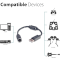 Miniatyrbillede 4 af 4: 2-pak Trådløs Controller USB Afbrydelseskabel til Microsoft XBOX360 Guitar Hero db