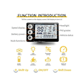 Miniatyrbild 5 av 5: 24V 36V 48V 60V Vattentät LCD-display S866 Kontrollerpanel Instrumentbräda Elektrisk Cykel Display för El(5Pin) Db Black