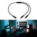 Miniatyrbillede 2 af 5: 3,5 mm x 1,35 mm DC Barrel Plug Splitter Adapterkabel til Ansigtsrensere LED [DB] One point four