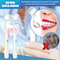 Miniatyrbild 4 av 5: Tandspegel med Lampa 2 Stycken Mun-Tandspegel Dental Inspektionsspegel Oral Spegel med LED-Lampa Batteri Ingår, Grön och Orange db
