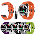 Miniatyrbilde 2 av 3: Erstatningsreim for Garmin Fenix 5s Plus 6s Pro, Silikon 20mm Smartklokke Armbånd {DB} Green lime 16.5*6*1