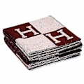 Miniatyrbilde 1 av 2: Strikket Kunstig Ull Kashmir Varm Teppe Sofa Teppe DB Wine Red