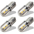Miniatyrbillede 1 af 3: E10 LED-pære 220v 230v AC energibesparende LED-indikatorlys 8mm skruebase 3030 4smd LED-chipsets opgraderet pære, varm hvid (4 stk.) [DB]