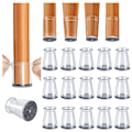 Miniatyrbild 1 av 3: 28-pack Silikon Stolsbenskydd, Barstolsbenskydd, Möbelskydd Stolsbensöverdrag för Hårdträgolv [DB] transparent L