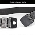 Miniatyrbillede 4 af 5: Herre Stretch Bælte Usynligt Casual Web Bælte Hurtig Udløsning Fladt Plastspænde db Black