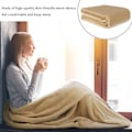 Miniatyrbilde 4 av 5: USB Oppvarmet Teppe Elektrisk Oppvarmingsteppe Poncho Sjal Wrap Kaste-80 x 140cm Nytt {Db} Khaki