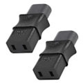 Miniatyrbild 1 av 5: 2 st 2-Pin Iec 320 C8 Hane till Iec 320 C9 Hona AC Adapter 6A/250V Industriell Strömomvandlare [DB] Black