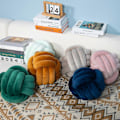 Miniatyrbilde 4 av 4: Knot Ball Knot Ball Pute Nappe Plysj Dekorativ Kaste DB dark khaki 20cm
