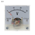 Miniatyrbild 1 av 5: 91C4 DC Voltmeter Analog Panel Spänningsmätare Mekanisk Pekartyp 3/5/10/ [db] 0-30V
