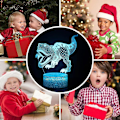 Miniatyrbild 5 av 5: Dinosaurie 3D Illusionslampa för Pojkar Dinosaurie Lampa 16 Färger med Fjärrkontroll Smart Touch Nattlampa Bästa Present db