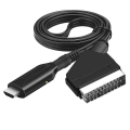 Miniatyrbillede 1 af 5: Scart til HDMI-kompatibel konverter stik og afspil lydtilbehør med kraftig kompatibilitet til