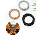 Miniatyrbillede 2 af 5: 50 stk. Forårsarmbånd Carbon Stål Armbånd Elastisk Anti-Slip Armbånd Håndværk [DB] Steel Color