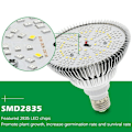 Miniatyrbillede 4 af 5: 300w LED plantelys pære E27 vækst fuldt spektrum drivhus planter belysning blomsterlampe Hydroponi [DB] White