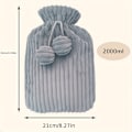Miniatyrbilde 3 av 5: Varmeflaske, Uduftet Gjenbrukbar Varmepute, Solid Håndvarmer for Smertelindring og Komfort, 2000ml Kapasitet{db} Pink 1pc