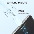 Miniatyrbilde 5 av 5: 1m USB til Type-C 6A Hurtiglading Ledning Candy Farge Silikon Datakabel db Pink Style A