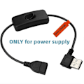 Miniatyrbilde 4 av 5: 30 cm USB-kabel med bryter PÅ/AV Kabel Forlengelse USB Vifte Strømforsyning Linje Slitesterk Adapter Vippebryter for USB-lampe [db] Bend up