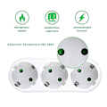 Miniatyrbilde 2 av 5: 2 stk 3-veis stikkontaktadapter, 3-veis multikontakt multikontaktfordeler stikkontakter 16A/250V db